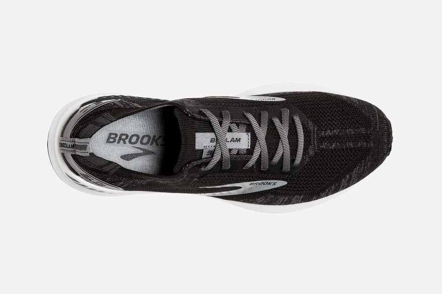 Bedlam 3 Road Brooks Running Shoes NZ Womens - Black/White - FUTZMB-415